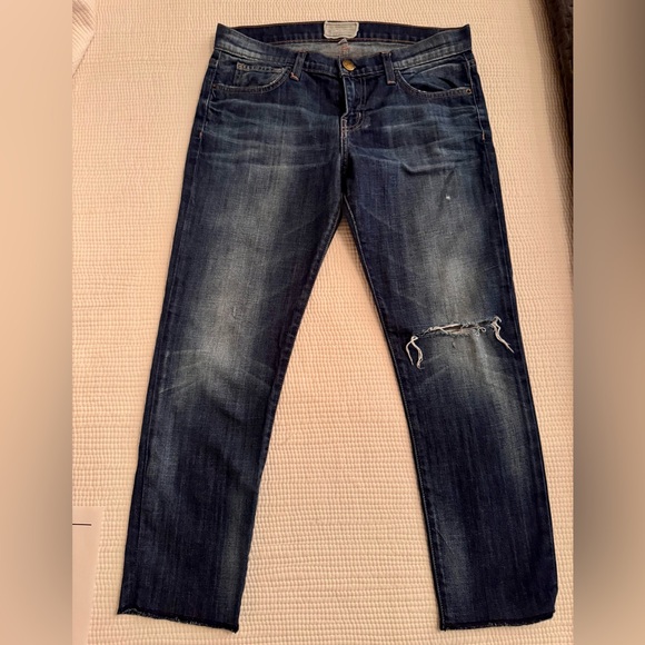 Current/Elliott Cropped Roller Wild Card Destroy Jeans - Picture 2 of 4